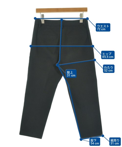 JIL SANDER（ジルサンダー）クロップドパンツ 黒 サイズ:32(XXS位) レディース/2200733155031