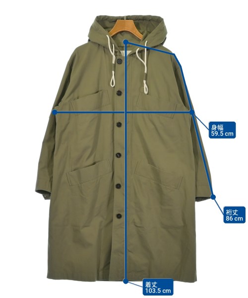 JIL SANDER（ジルサンダー）モッズコート カーキ サイズ:44(S位) メンズ/2200734123022