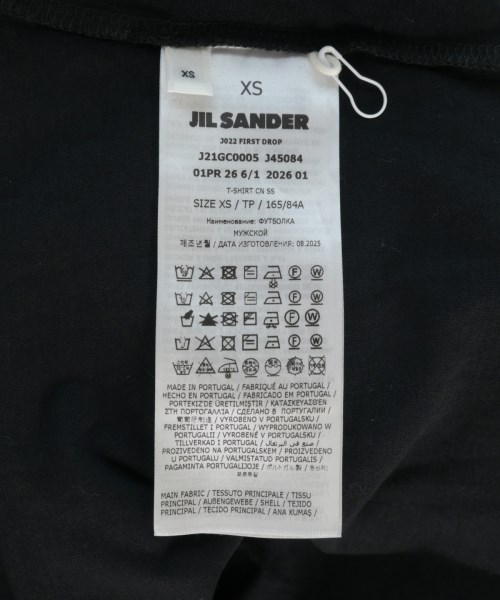 JIL SANDER（ジルサンダー）Tシャツ・カットソー 黒 サイズ:XS メンズ/2200736403085