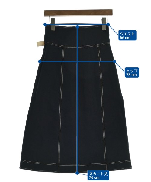 JIL SANDER（ジルサンダー）ロング・マキシ丈スカート 紺 サイズ:32(XXS位) レディース/2200720366020