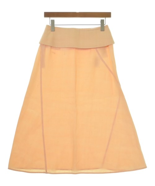 JIL SANDER（ジルサンダー）ひざ丈スカート オレンジ サイズ:32(XXS位) レディース/2200722624050