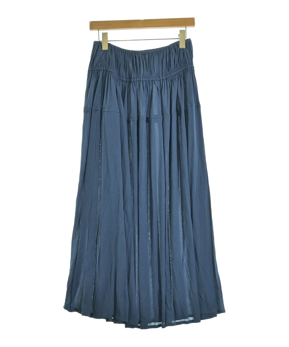 極美品　JIL SANDER ジルサンダー　シープレザー　スカート　ブルー JIL SANDER（ジルサンダー）ひざ丈スカート 青 サイズ:36(XS位