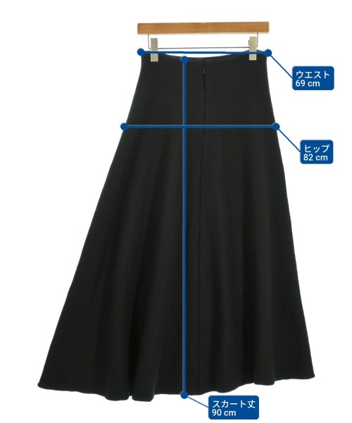 JIL SANDER（ジルサンダー）ロング・マキシ丈スカート 黒 サイズ:34(XXS位) レディース/2200723154150