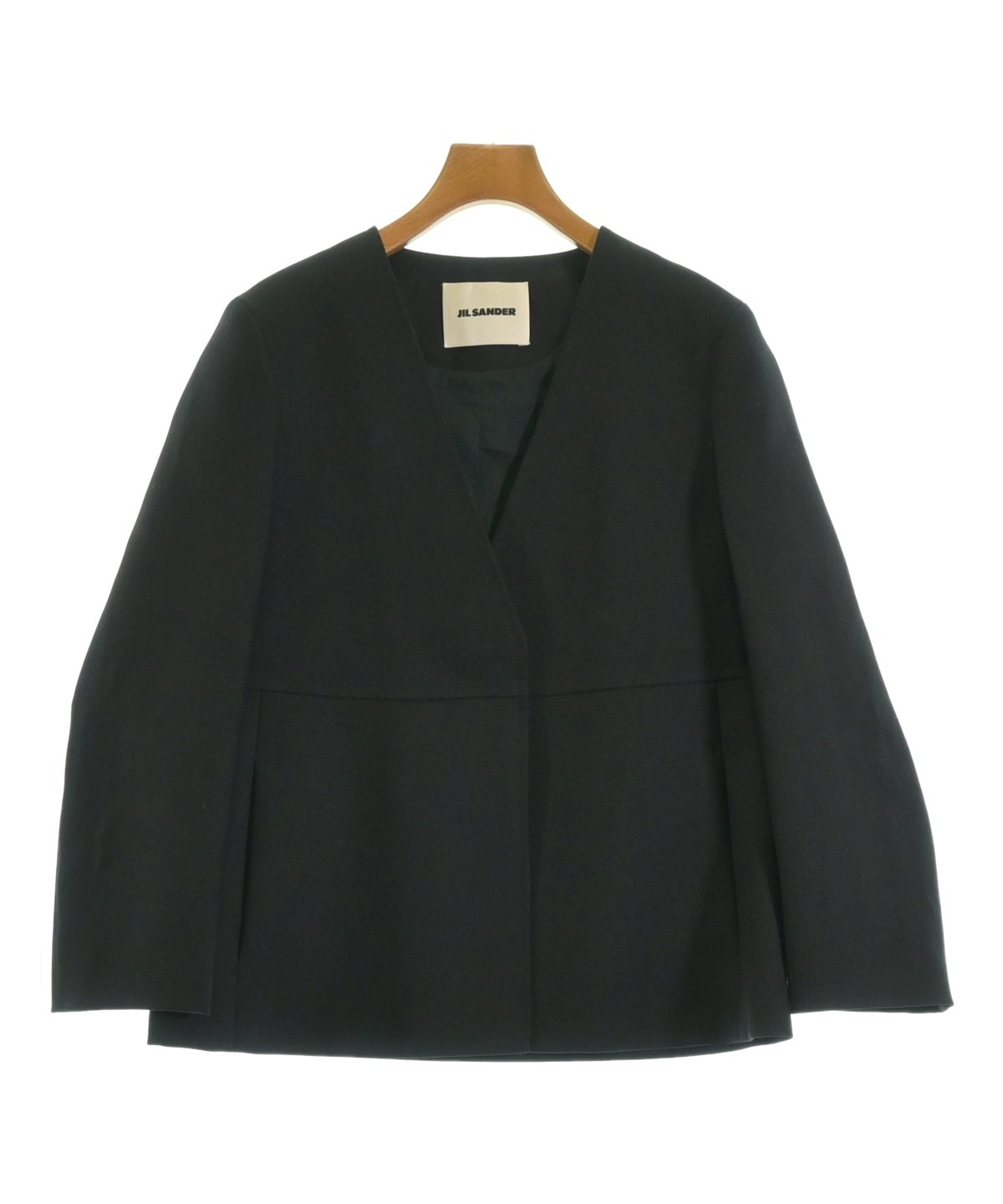 JIL SANDER（ジルサンダー）ノーカラージャケット 紺 サイズ:36(XS位
