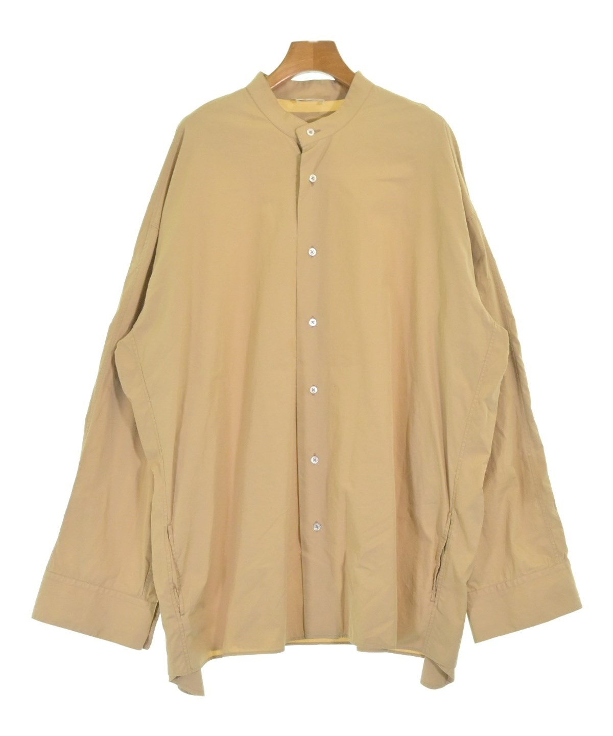 JIL SANDAR ジルサンダー ギャザー ブラウス ベージュ 38 JIL SANDER（ジルサンダー）カジュアルシャツ ベージュ サイズ:40(L位