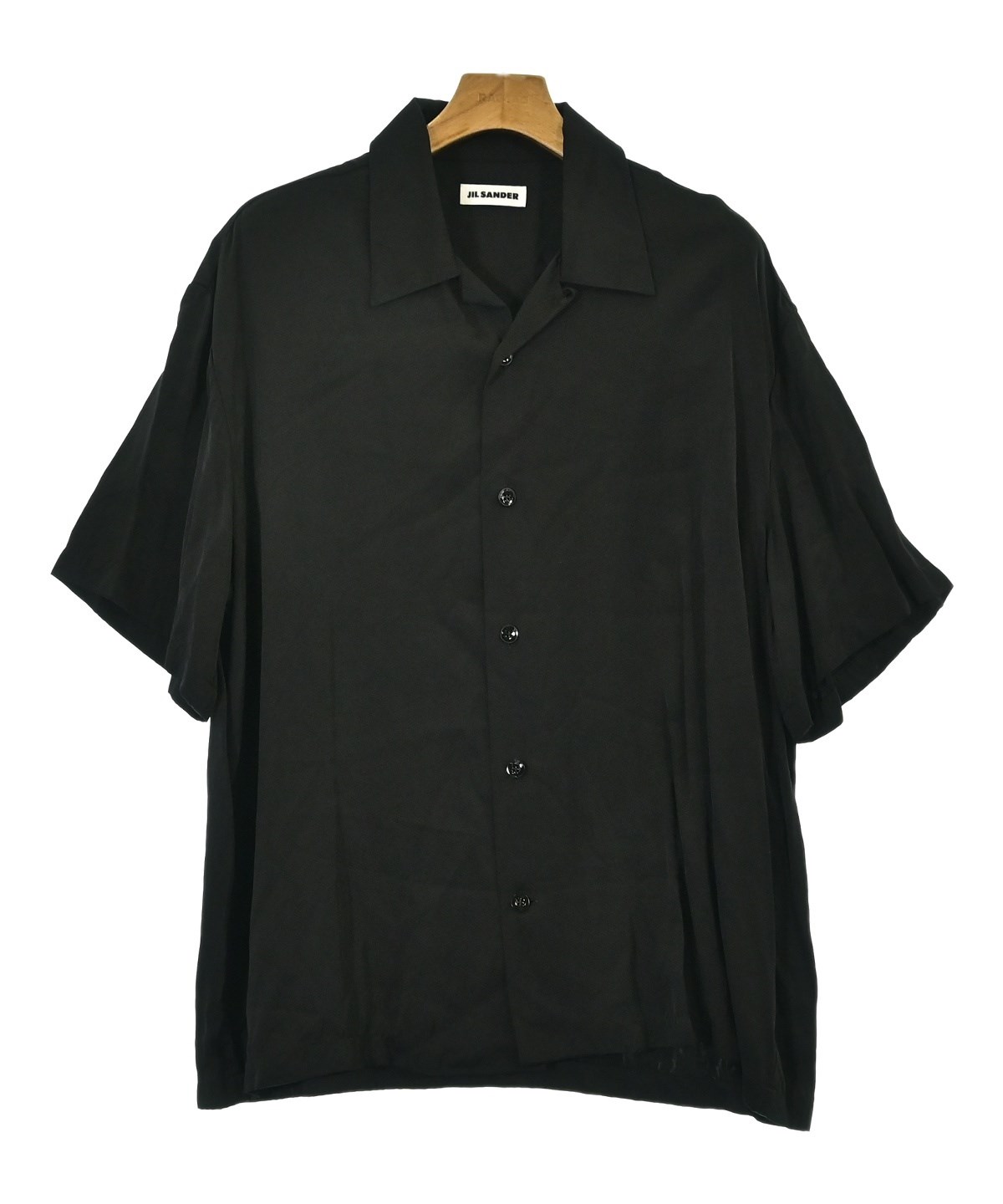 JILSANDER 22SS ウールシャツ 黒 40 Lサイズ JIL SANDER（ジルサンダー）カジュアルシャツ 黒 サイズ:40(M位