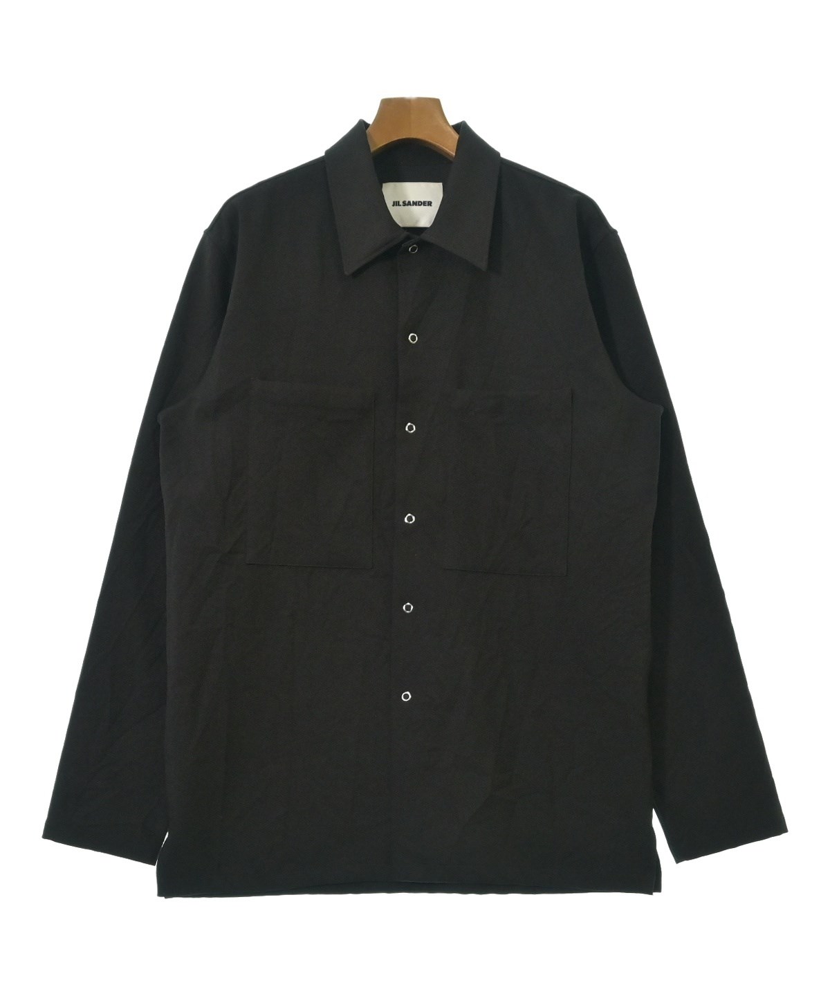 JIL SANDER+ ブラウンシャツ サイズS JIL SANDER（ジルサンダー）カジュアルシャツ 茶 サイズ:40(L位