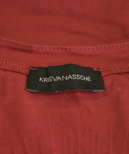 KRIS VAN ASSCHE（クリスヴァンアッシュ）Tシャツ・カットソー 赤 サイズ:XS メンズ/2200686314042