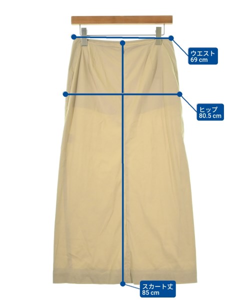 JIL SANDER（ジルサンダー）ロング・マキシ丈スカート ベージュ サイズ:34(M位) レディース/2200687452026