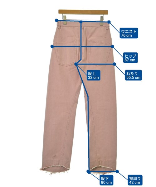 JIL SANDER（ジルサンダー）デニムパンツ ピンク サイズ:34(XXL位) レディース/2200688324070