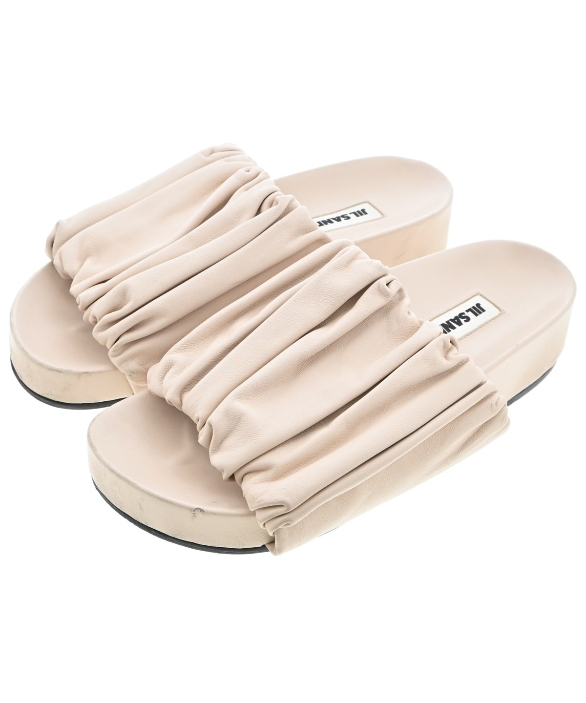 ジルサンダー　ベビーカーブレザーミュール　38 JIL SANDER（ジルサンダー）サンダル ベージュ サイズ:EU38(24.5cm位