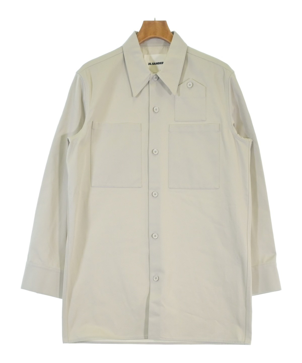 ジル　サンダー　 JIL SANDER ノーカラーシャツ　イタリア製　サイズ38 JIL SANDER（ジルサンダー）カジュアルシャツ グレー サイズ:38(S位