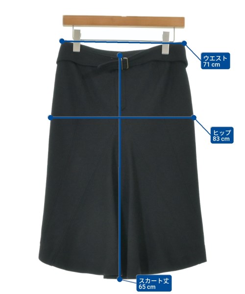 DONNA KARAN（ダナキャラン）ひざ丈スカート 黒 サイズ:38(S位) レディース/2200616282229