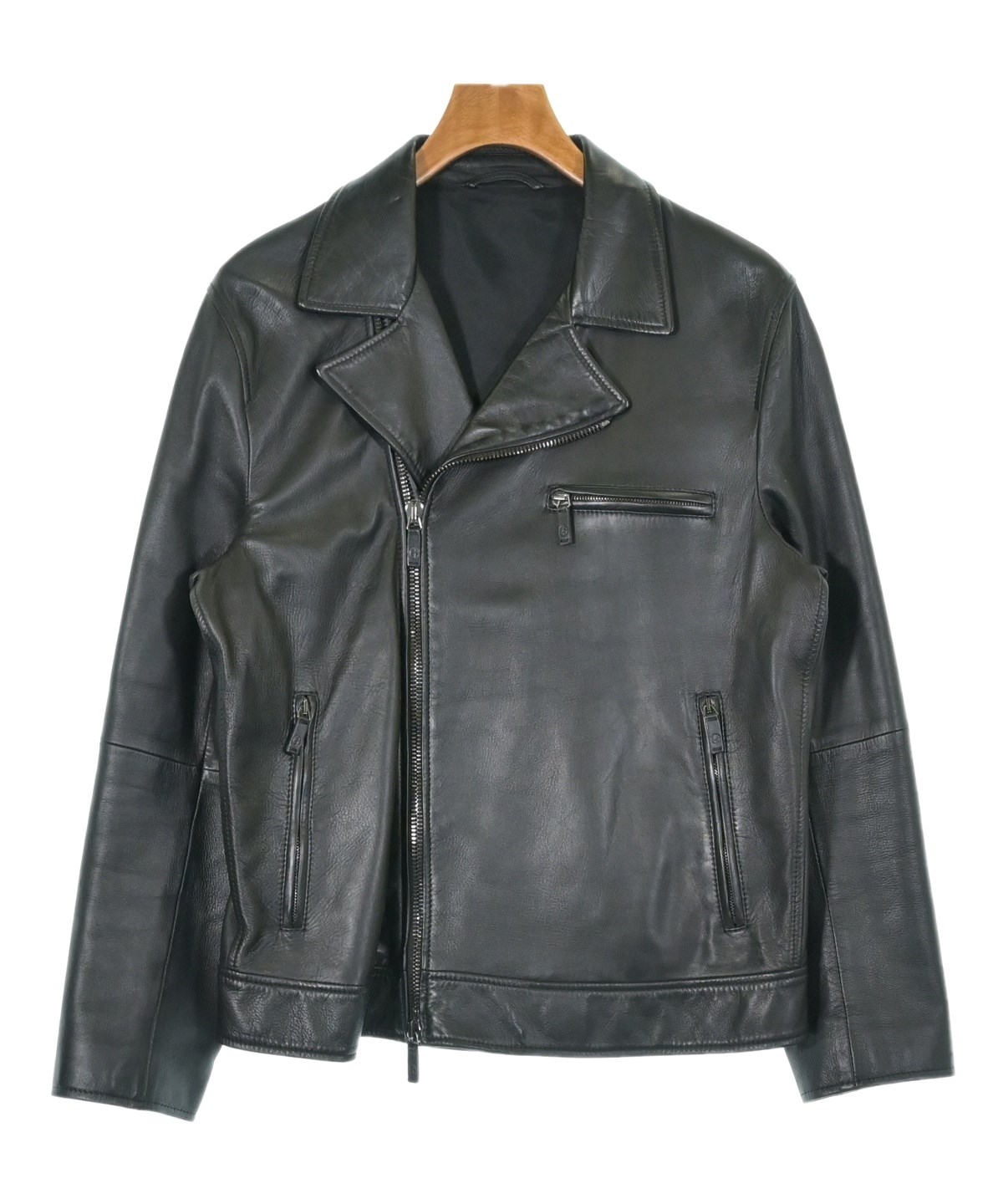 GIORGIO ARMANI（ジョルジオアルマーニ）ライダース 黒 サイズ:50(XL位