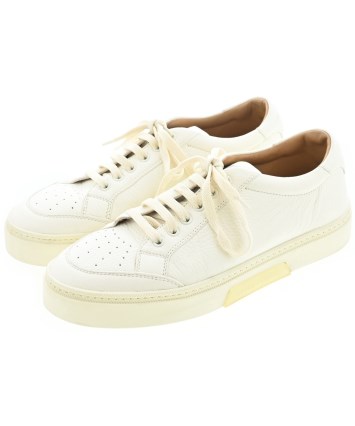 ジョルジオアルマーニ ホワイトレザー ローカットスニーカー GIORGIO ARMANI（ジョルジオアルマーニ）スニーカー 白 サイズ:7(26cm