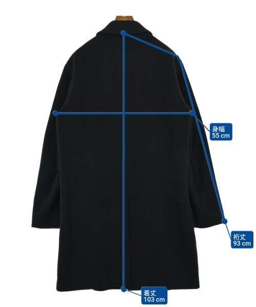 GIORGIO ARMANI（ジョルジオアルマーニ）ステンカラーコート 黒 サイズ:50(XL位) メンズ/2200639313016