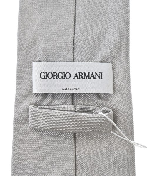 GIORGIO ARMANI（ジョルジオアルマーニ）ネクタイ シルバー サイズ:- メンズ/2200644085182