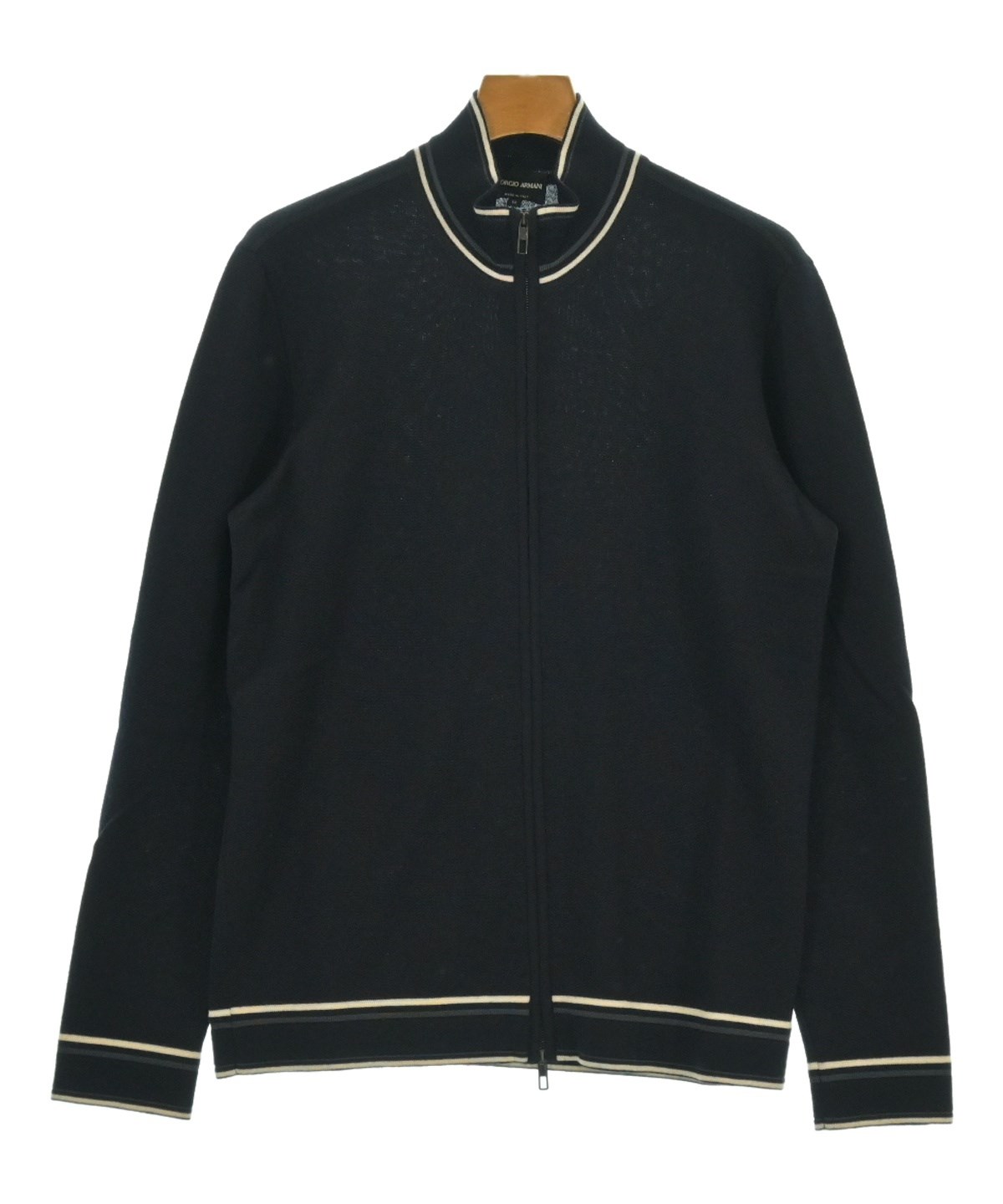 美品　GIORGIO ARMANI　メンズ　ジャケット　カーディガン　52　黒 GIORGIO ARMANI（ジョルジオアルマーニ）カーディガン 黒 サイズ