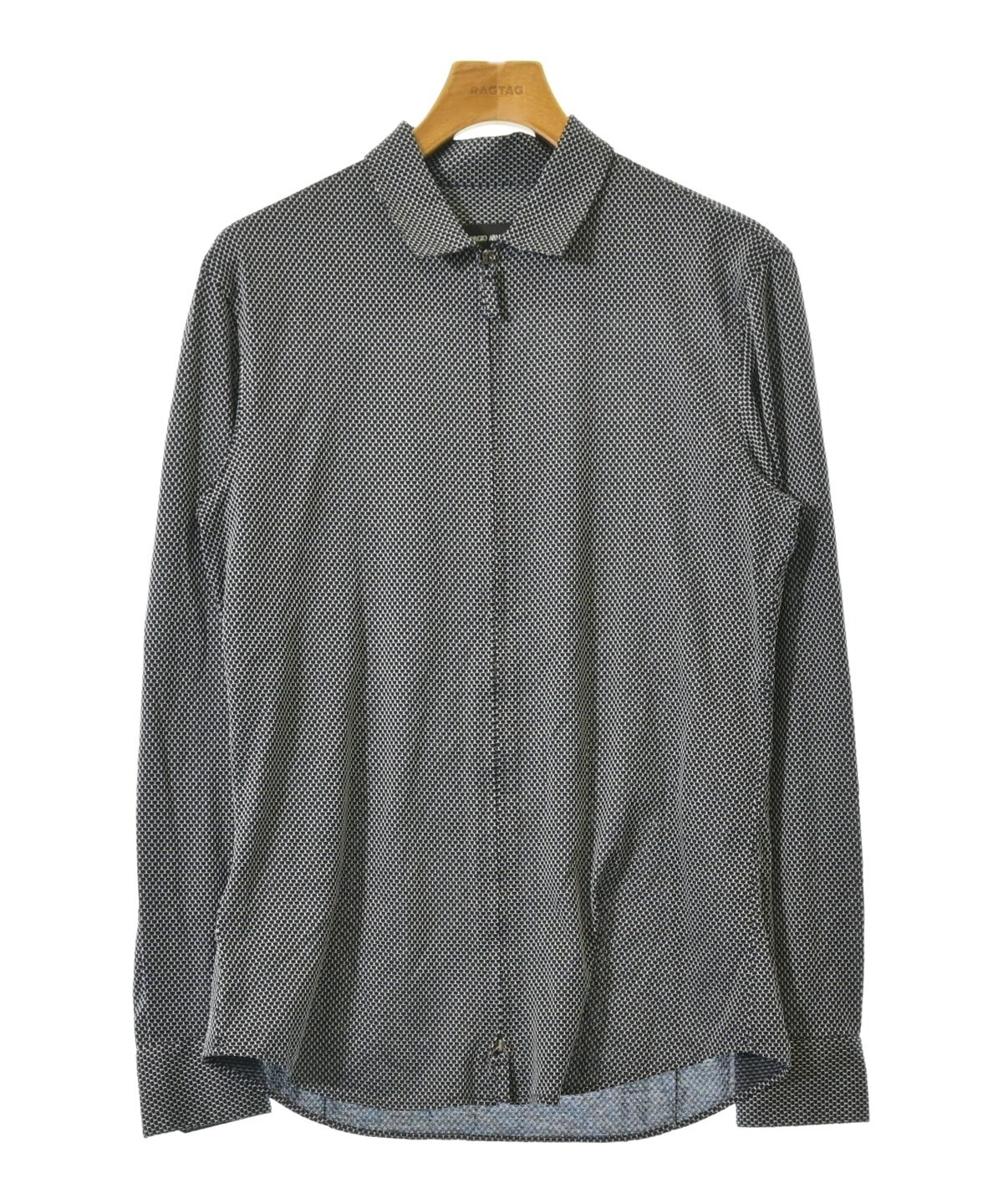 ジョルジオアルマーニ　細畝コーデュロイドレスシャツ　チャコール　17 古着. EMPORIO ARMANI ドレスシャツ メンズ 【古着】【中古】【送料