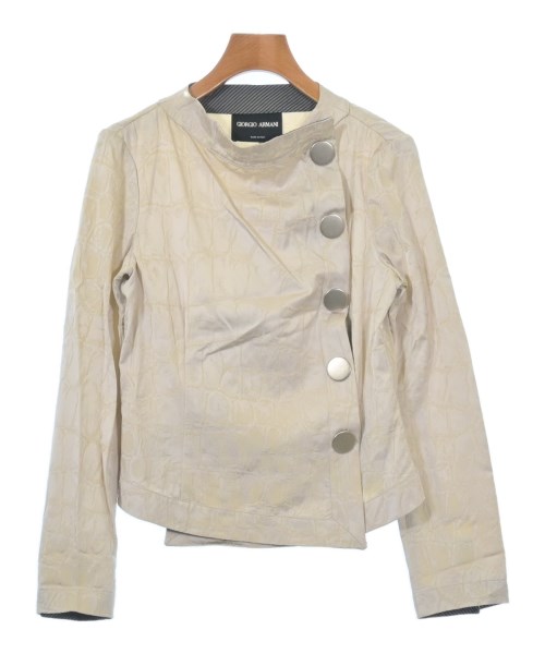 GIORGIO ARMANI ジョルジオアルマーニ ノーカラージャケット ジップ  