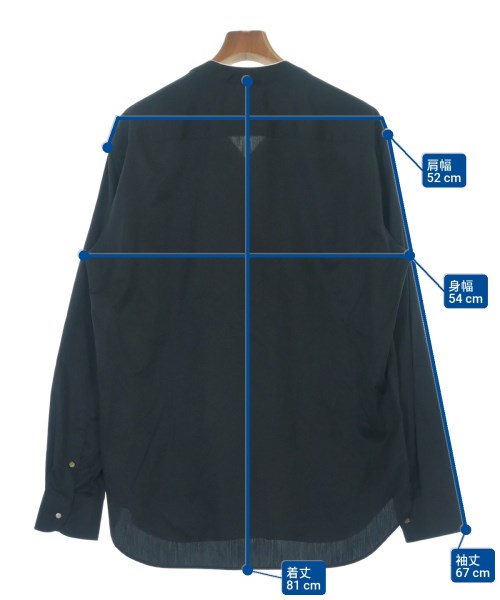 GIORGIO ARMANI（ジョルジオアルマーニ）カジュアルシャツ 紺 サイズ:42(XXL位) メンズ/2200627105029