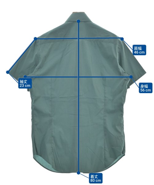 GIORGIO ARMANI（ジョルジオアルマーニ）カジュアルシャツ 緑 サイズ:16(L位) メンズ/2200628853219