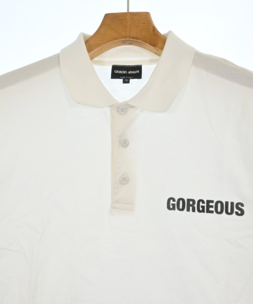 GIORGIO ARMANI（ジョルジオアルマーニ）ポロシャツ 白 サイズ:50(XL位) メンズ/2200629003194
