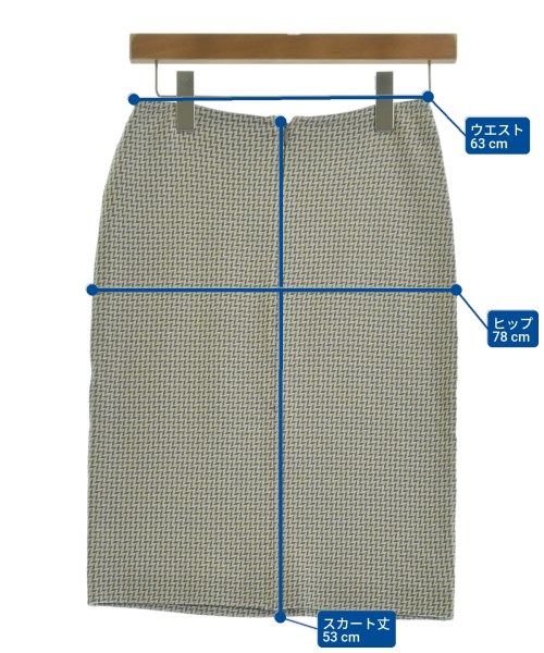 GIORGIO ARMANI（ジョルジオアルマーニ）ひざ丈スカート グレー サイズ:38(S位) レディース/2200625754045