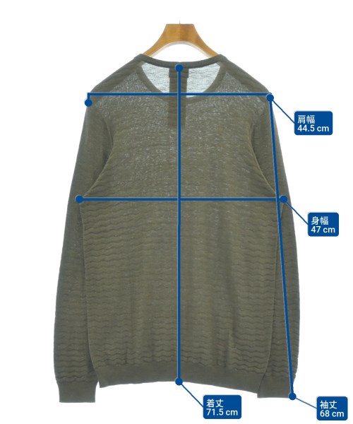 GIORGIO ARMANI（ジョルジオアルマーニ）ニット・セーター グレー サイズ:48(L位) メンズ/2200629028074