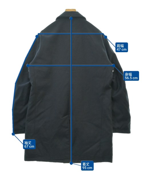 GIORGIO ARMANI（ジョルジオアルマーニ）ステンカラーコート 紺 サイズ:50(XL位) メンズ/2200612794047