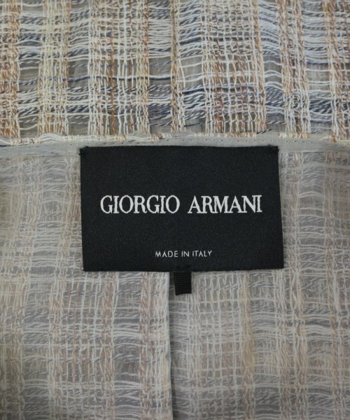 GIORGIO ARMANI（ジョルジオアルマーニ）ノーカラージャケット 白 サイズ:38(S位) レディース/2200613245012