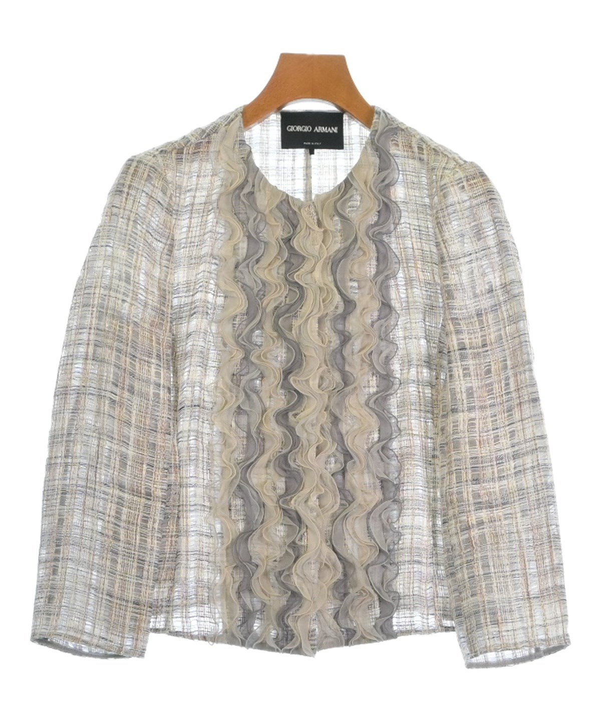 ジョルジオアルマーニ　ヴィンテージノーカラージャケット ジョルジオアルマーニ ヴィンテージノーカラージャケット