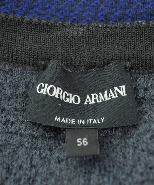 GIORGIO ARMANI（ジョルジオアルマーニ）ニット・セーター 青 サイズ:56(XXL位) メンズ/2200613457071