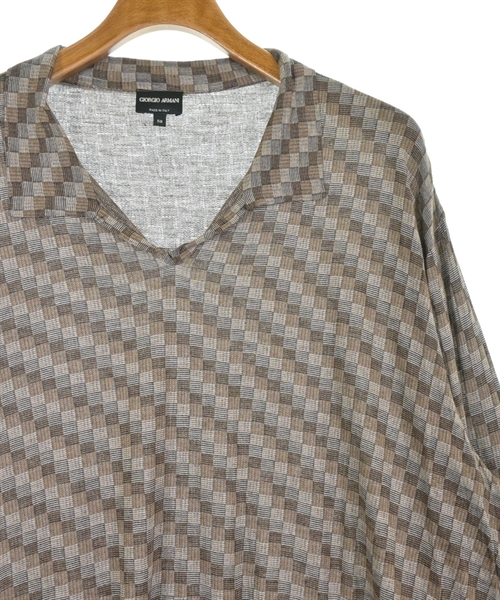 GIORGIO ARMANI（ジョルジオアルマーニ）ニット・セーター 茶 サイズ:58(XXL位) メンズ/2200613457125