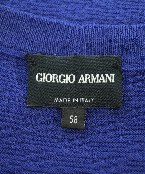 GIORGIO ARMANI（ジョルジオアルマーニ）ニット・セーター 紫 サイズ:58(XXL位) メンズ/2200613457415