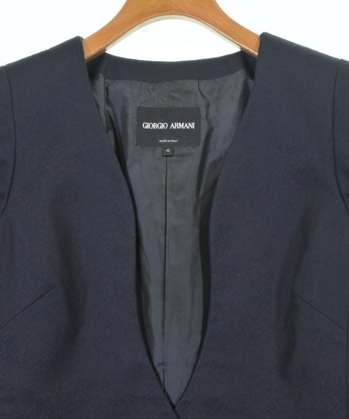 GIORGIO ARMANI（ジョルジオアルマーニ）ノーカラージャケット 紺 サイズ:40(M位) レディース/2200608405070