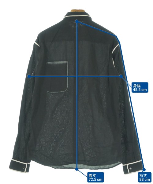 GIORGIO ARMANI（ジョルジオアルマーニ）カジュアルシャツ 黒 サイズ:38(S位) レディース/2200676029055