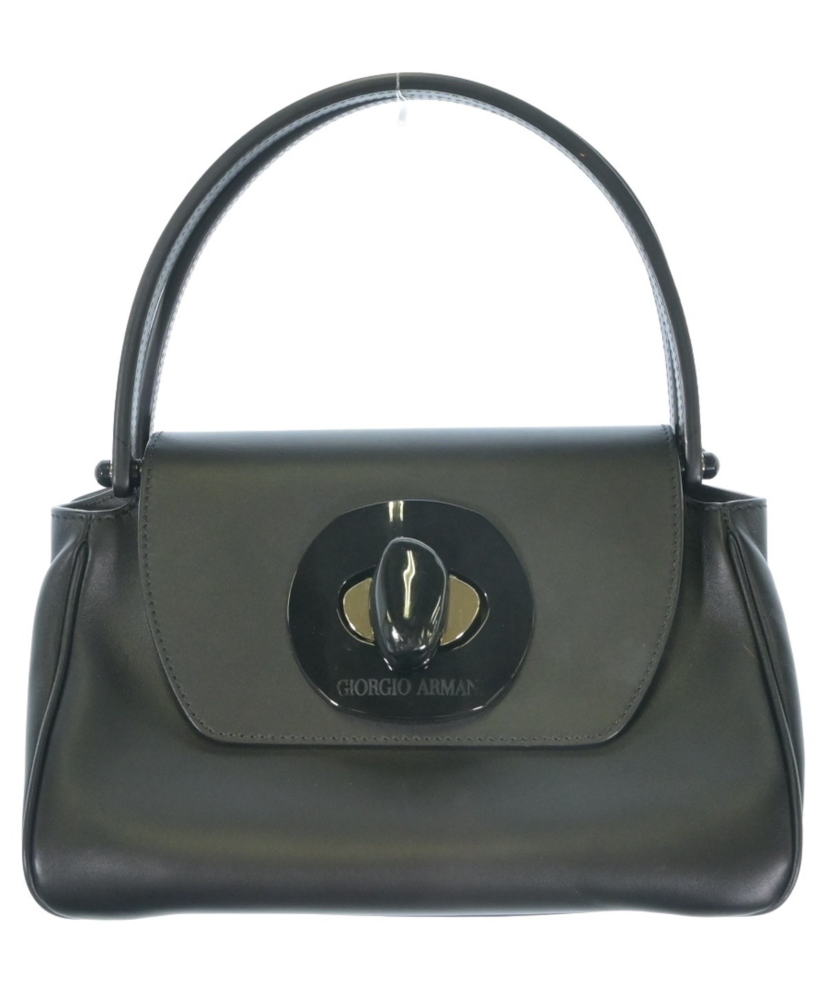ジョルジオ・アルマーニ ハンドバック ビジュー装飾 中古美品 型崩れ少 GIORGIO ARMANI（ジョルジオアルマーニ）ハンドバッグ 黒 サイズ