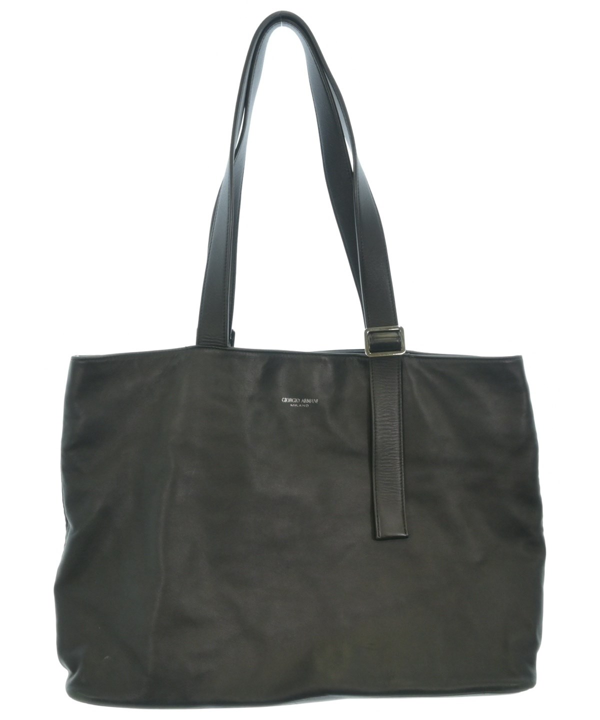 GIORGIO ARMANI　ビジネスバッグ　トートバッグ　レザー　ブラック ジョルジオアルマーニ ブラックレザー トートバッグ ビジネスバッグ