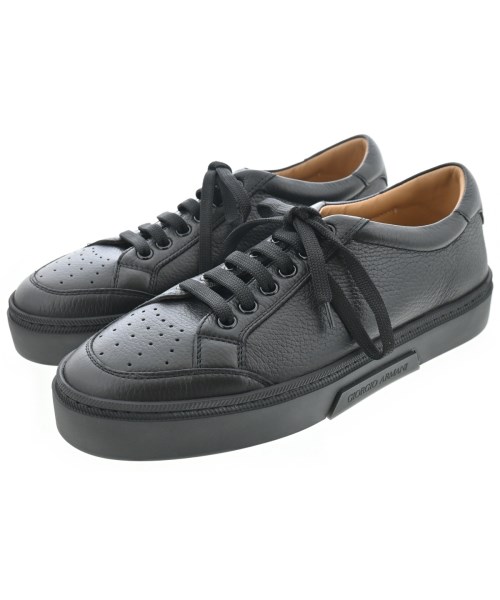 GIORGIO ARMANI(ジョルジオアルマーニ)スニーカー 黒 サイズ:6(25cm位)/2200681113046
