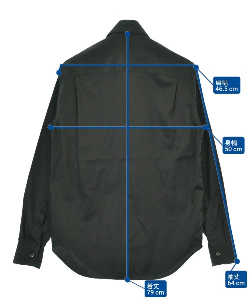 GIORGIO ARMANI（ジョルジオアルマーニ）カジュアルシャツ 黒 サイズ:37(XS位) メンズ/2200678004067
