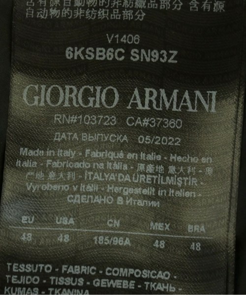 GIORGIO ARMANI（ジョルジオアルマーニ）ダウンジャケット/ダウンベスト 黒 サイズ:48(L位) メンズ/2200690753035