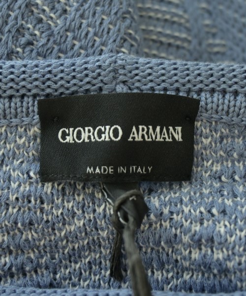 GIORGIO ARMANI（ジョルジオアルマーニ）ニット・セーター 青 サイズ:48(L位) メンズ/2200700290109