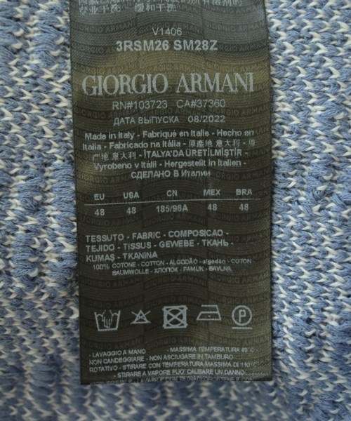 GIORGIO ARMANI（ジョルジオアルマーニ）ニット・セーター 青 サイズ:48(L位) メンズ/2200700290109