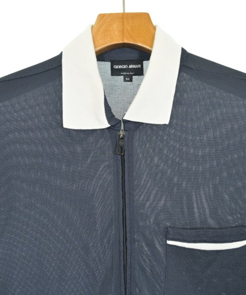 GIORGIO ARMANI（ジョルジオアルマーニ）ポロシャツ 紺 サイズ:50(XL位) メンズ/2200645960051