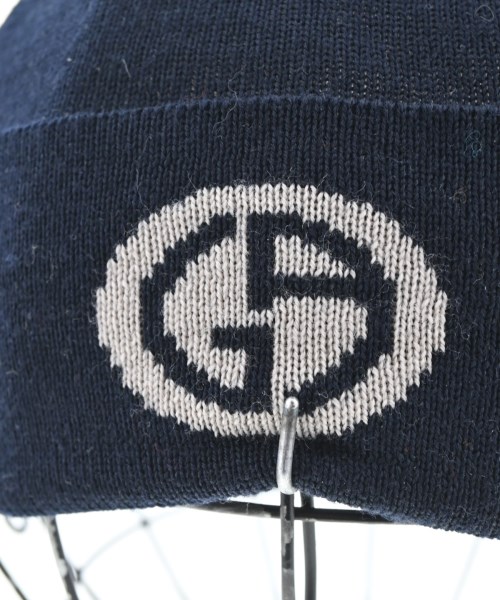 GIORGIO ARMANI（ジョルジオアルマーニ）ニットキャップ・ビーニー 紺 サイズ:M メンズ/2200654116012