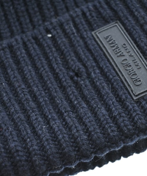 GIORGIO ARMANI（ジョルジオアルマーニ）ニットキャップ・ビーニー 紺 サイズ:M メンズ/2200654116029