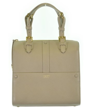 ジョルジオ・アルマーニ ハンドバック ビジュー装飾 中古美品 型崩れ少 GIORGIO ARMANI（ジョルジオアルマーニ）ハンドバッグ グレー サイズ