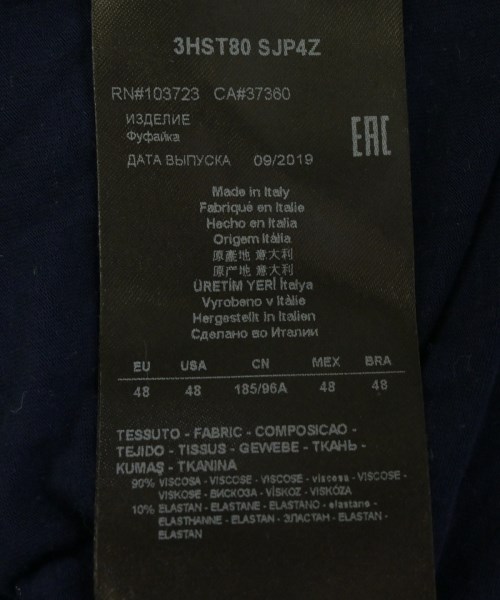 GIORGIO ARMANI（ジョルジオアルマーニ）Tシャツ・カットソー 紺 サイズ:48(L位) メンズ/2200708993019