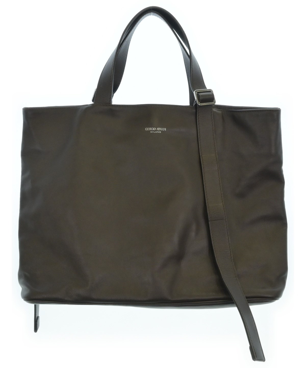 GiorgioArmani ジョルジオアルマーニ レザー トートバッグ GIORGIO ARMANI（ジョルジオアルマーニ）トートバッグ 茶 サイズ